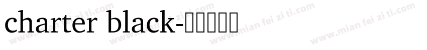 charter black字体转换